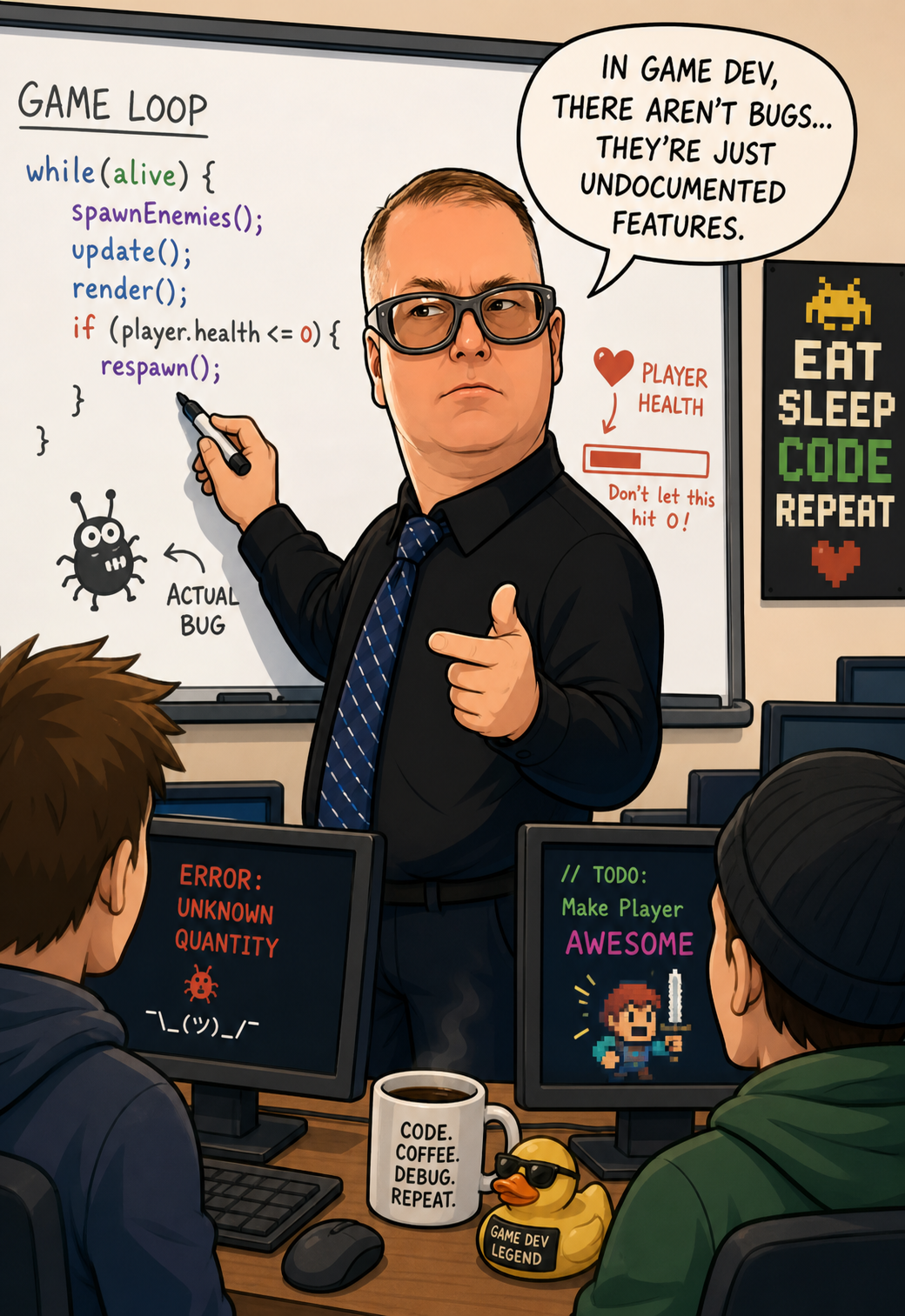 Greg Pelletier teaching the game loop